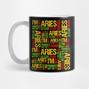 I'm Not Perfect But I'm An Aries Fabulous Clothing Bday Gift Mug